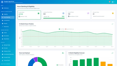 Hours Banking - Work hours tracking interface for union members